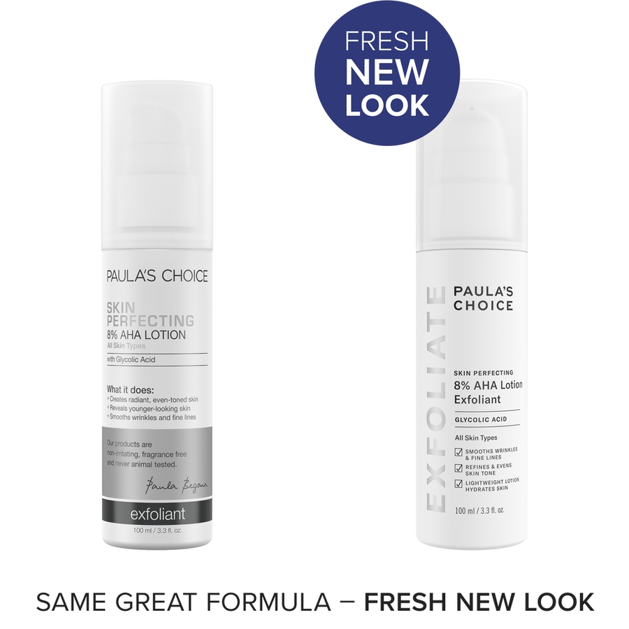 perfeksjonering av huden 8 aha-lotion og skin exfolioant