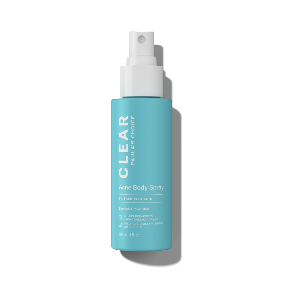 clear akne body spray for kroppsutbrudd
