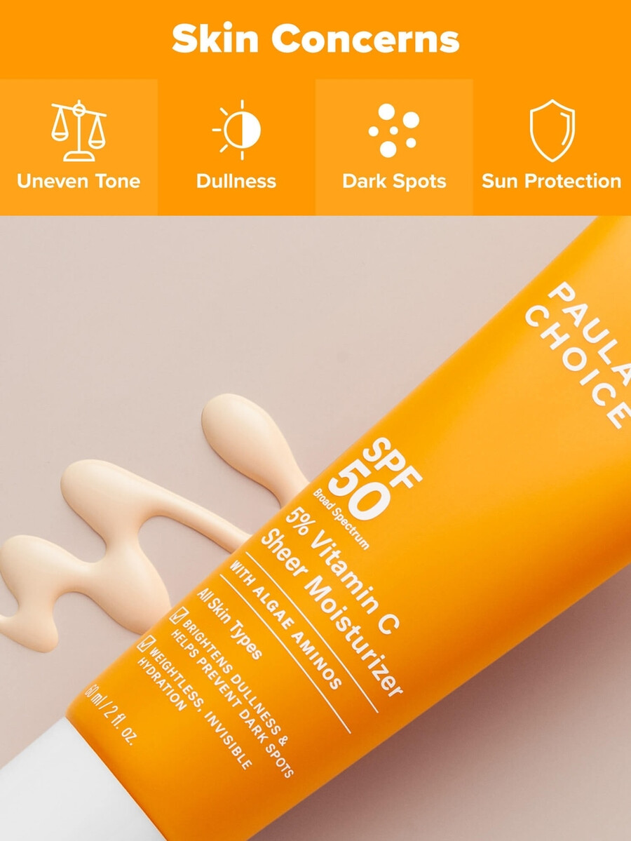 5 vitamin c gjennomsiktig fuktighetskrem spf 50